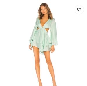 Elegant Mint Green Women's Long Sleeve Dress